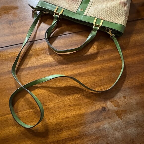 Vintage Etienne Aigner Crossbody Bag Floral Woven Faux Leather Adjustable Strap - Picture 6 of 16